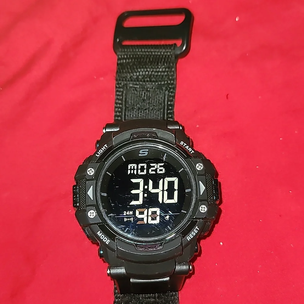 Skechers S1118W Keats Digital Watch Black Holographic‎ Iridescent